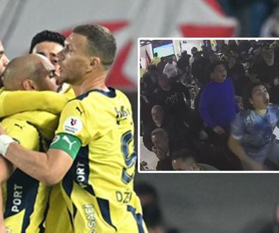 Fenerbahçe taraftarları, Trabzonda son dakikada gelen Amrabatın golüyle kendilerinden geçtiler