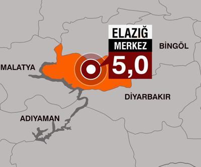 SON DAKİKA | Elazığda 5 büyüklüğünde deprem meydana geldi
