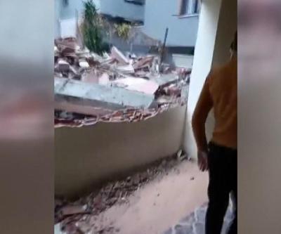 İstanbulda yıkım sırasında şok Yan binanın duvarının olmadığı ortaya çıktı: Yatak odası açıkta kaldı