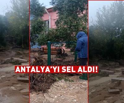 Turuncu kod verilmişti Antalyayı sel aldı: Okulun bahçe duvarı yıkıldı, 5 yıldızlı oteli su bastı