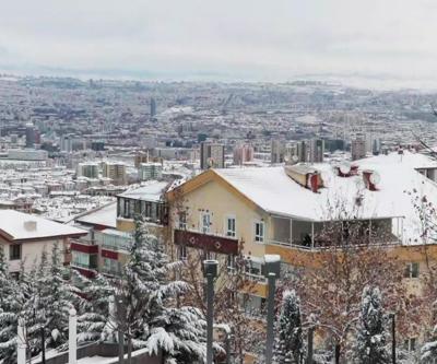 BAŞKENTE İLK KAR GELDİ Sıcaklık 15 derece düştü