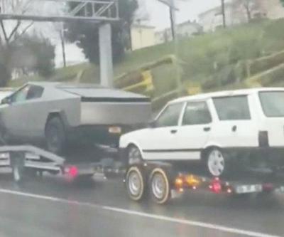 Tesla Cybertruck ve Tofaş Kartal aynı çekicide İstanbul’da trafikte tarihi anlar Geçmiş ve gelecek bir arada… | Video Haber