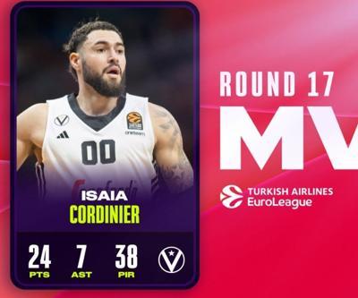 EuroLeaguede haftanın MVPsi, Isaia Cordinier oldu
