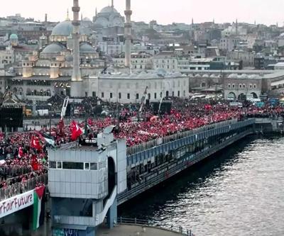 1 OCAKTA GALATADA GAZZE YÜRÜYÜŞÜ | Yüz binlerce kişi İsrailin katliamına dur diyecek