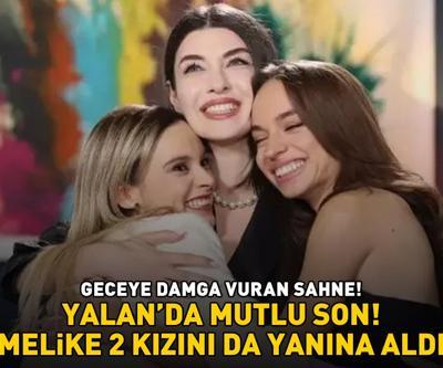 YALANDA MUTLU SON Geceye damga vuran sahne Melike 2 kızını da yanına aldı