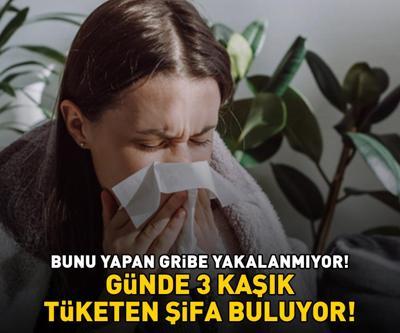 GRİPTEN KORUYAN YÖNTEM 38 derece ve üzeri yüksek ateş, öksürük, burun akıntısı, boğaz ağrısı... Günde 3 kaşık tüketen şifa buluyor