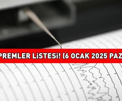 SON DEPREMLER LİSTESİ 6 OCAK 2025 AFAD - KANDİLLİ RASATHANESİ  | Deprem mi oldu, nerede, kaç şiddetinde Kütahya, Muğla, Balıkesir, Manisa...