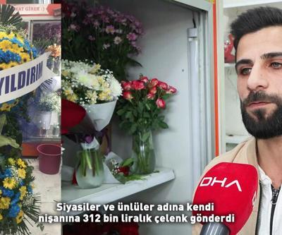 Aziz Yıldırımın yeğeniyim dedi, siyasiler ve ünlüler adına kendi nişanına 312 bin liralık çelenk gönderip ödemedi