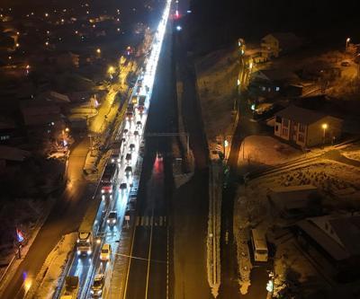 Bolu Dağında zincirleme kaza 9 araç birbirine girdi