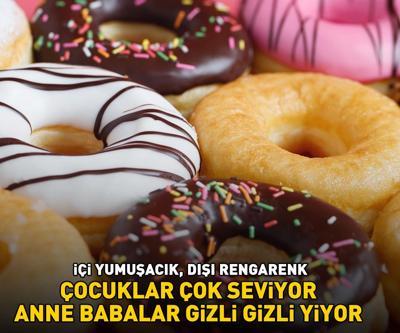 İÇİ YUMUŞACIK, DIŞI RENGARENK Donut dediğin böyle olur Çocuklar çok seviyor, anne babalar gizli gizli yiyor