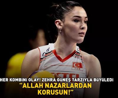 Her kombini olay A Milli Kadın Voleybol Takımının yıldızı Zehra Güneş tarzıyla büyüledi: ALLAH NAZARLARDAN KORUSUN