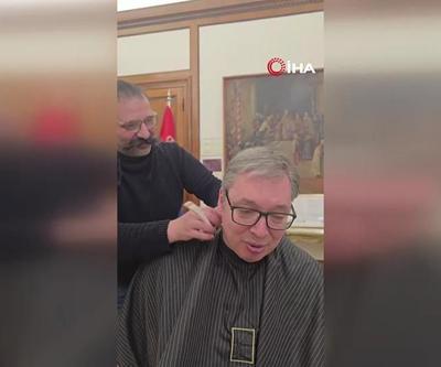 Vucic berberini Cumhurbaşkanı Erdoğanın korumasına benzetti