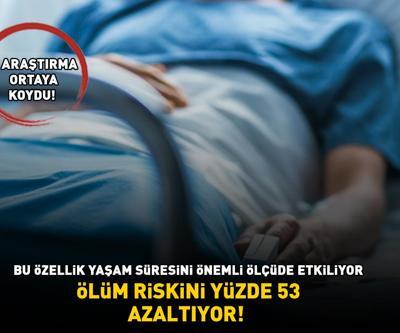 ÖLÜM RİSKİNİ YÜZDE 53 AZALTIYOR O araştırma ortaya koydu Bu özellik yaşam süresini önemli ölçüde etkiliyor