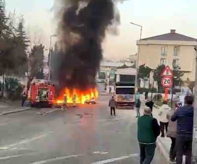 Görüntüler Avcılardan Alev topuna döndü: 7 araca çarptı