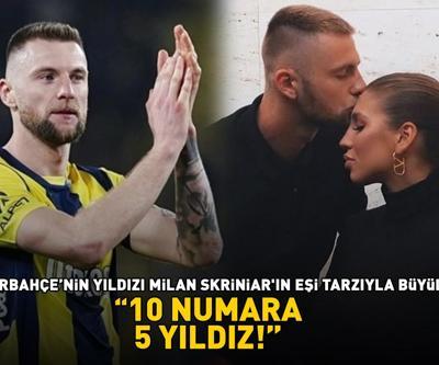 Rangers - Fenerbahçe maçı öncesi gündem oldu Milan Skriniarın eşi tarzıyla büyüledi: 10 NUMARA 5 YILDIZ