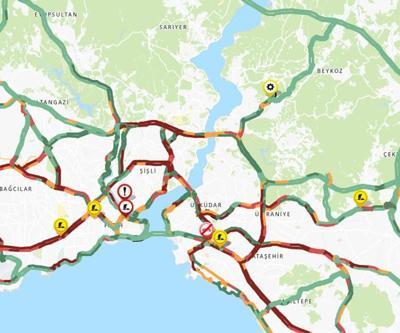 İstanbulda trafik yoğunluğu yüzde 90a ulaştı