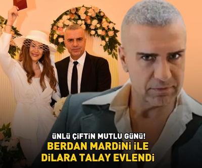 ÜNLÜ ÇİFTİN MUTLU GÜNÜ Berdan Mardini 13 yaş küçük sevgilisi Dilara Talay ile evlendi