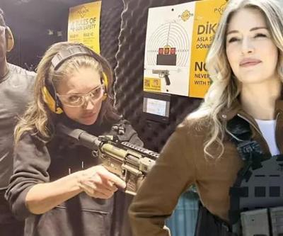 Rıza Babanın yeni gözdesi... Sevgilisi Yasemin Allena atış eğitimi verdi