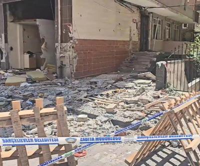 Bahçelievlerde balkon çöktü: 1 yaralı