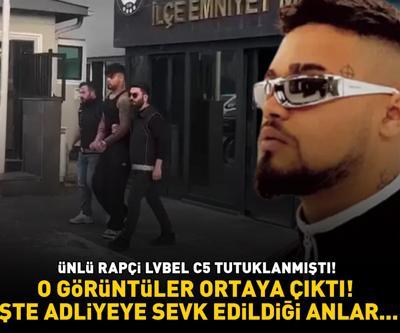 Ünlü rapçi Lvbel C5 tutuklanmıştı O görüntüler ortaya çıktı İşte adliyeye sevk edildiği anlar...