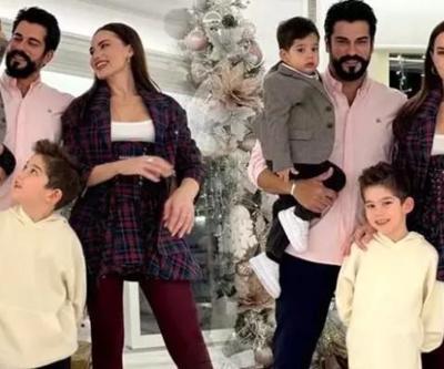 Burak Özçivit ve Fahriye Evcen’den Aile Yemeği Pozu
