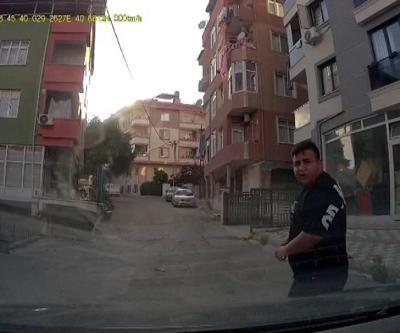 Trafikte korku dolu anlar Tartıştığı sürücüye kızının yanında bıçak çekti