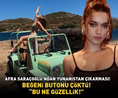Yalı Çapkınının Seyranı Afra Saraçoğlundan Yunanistan çıkarması Bikinili pozlarına beğeni yağdı: BU NE GÜZELLİK