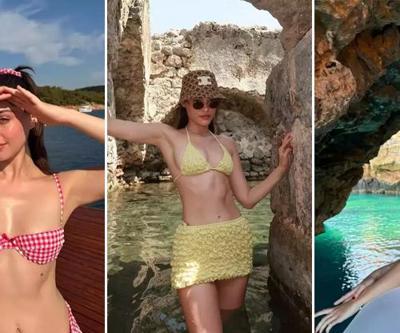 Yaz Geldi, Plajlar Alev Alev Ünlü İsimler Deniz Sezonunu Açtı Afra Saraçoğlu, Cemre Baysel ve Simay Barlastan Bikinili Pozlar