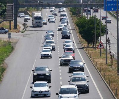 Tekirdağ-İstanbul yolunda Kurban Bayramı dönüş yoğunluğu başladı