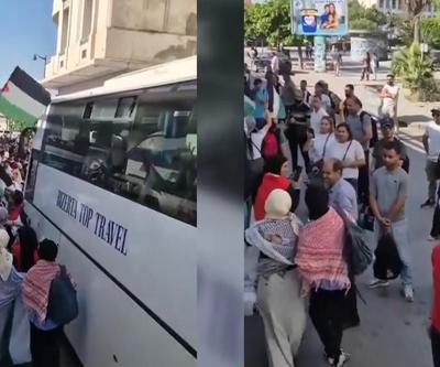Madleenin bayrağını devraldılar Gazze direniş konvoyu Tunus’tan yola çıktı