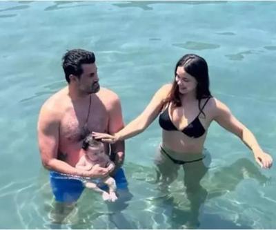 Yaz Sezonu Açıldı Zeynep Sever Demirel ve Volkan Demirel Ailesi Kızları Yasmin’le Tatilde