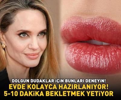 Angelina Jolie solda sıfır kalacak Dolgun dudaklar için bunları deneyin Evde kolayca hazırlanıyor: 5-10 dakika bekletmek yetiyor