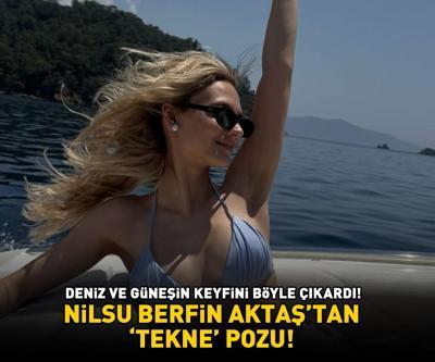 Şakir Paşa Ailesinin Ayşesi Nilsu Berfin Aktaştan bikinili poz Deniz ve güneşin keyfini böyle çıkardı