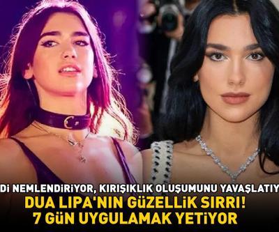Dua Lipa’nın güzellik sırrı ortaya çıktı 7 gün uygulamak yetiyor Cildi nemlendiriyor, kırışıklık oluşumunu yavaşlatıyor