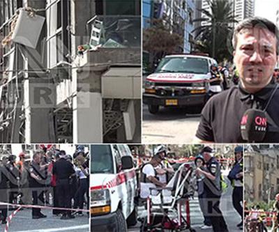 Bu görüntüler sadece CNN TÜRKte: İşte İranın vurduğu Tel Aviv