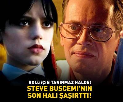 Steve Busceminin son hali şaşırttı Wednesday’deki rolü için tanınmaz halde