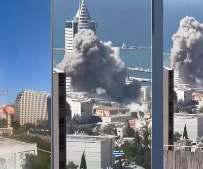 İrandan İsraile yeni misilleme Hayfada patlama anları...