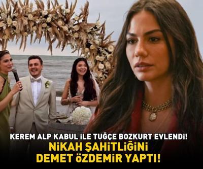 Kerem Alp Kabul ile Tuğçe Bozkurt evlendi NİKAH ŞAHİTLİĞİNİ EŞREF RÜYANIN YILDIZI DEMET ÖZDEMİR YAPTI