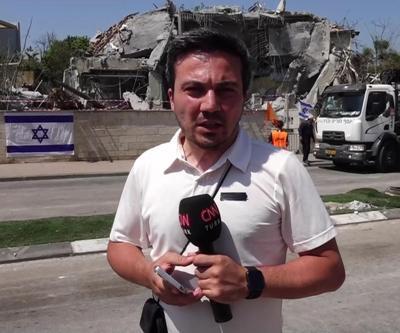 CNN TÜRK ekibi İsrailden aktarıyor: İran füzesi yerleşim yerine isabet etti