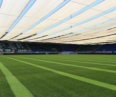 Çaykur Rizespor stadının çimlerine branda önlemi