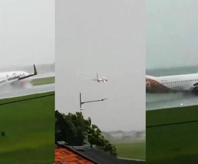 Endonezya’da uçakta panik anları: Pilotlar facianın önüne geçti