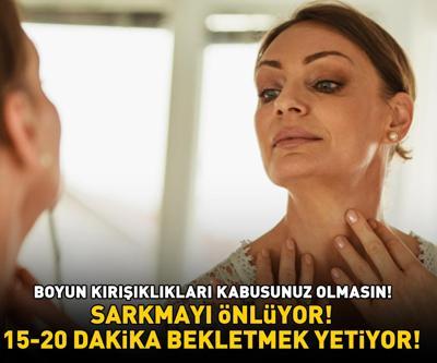 Boyun kırışıklıklarından muzdarip olanlar dikkat Sarkmayı önlüyor Estetiksiz, iğnesiz çözüm: 15-20 dakika bekletmek yetiyor
