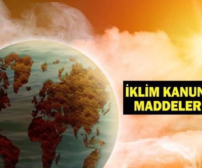 İKLİM KANUNU MADDELERİ: İklim değişikliği kanunu teklifi nedir İklim yasası TBMMde kabul edildi