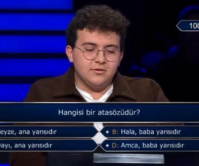Hangisi bir atasözüdür Teyze ana yarısıdır: Kim Milyoner Sorusu