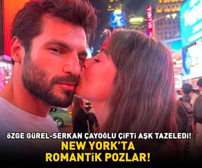 Özge Gürel-Serkan Çayoğlu çiftinden New Yorkta aşk dolu pozlar