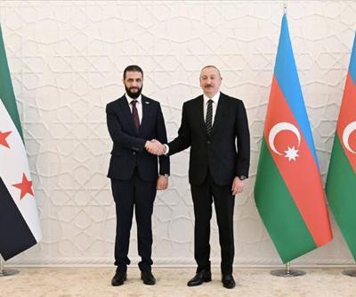 Suriye lideri Şara, Baküde Aliyev ile görüştü