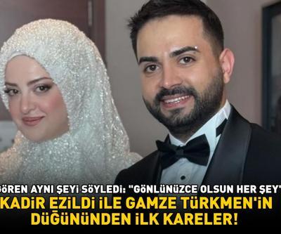 KADİR EZİLDİ İLE GAMZE TÜRKMENİN DÜĞÜNÜNDEN İLK KARELER Gören aynı şeyi söyledi: Maşallah, gönlünüzce olsun her şey
