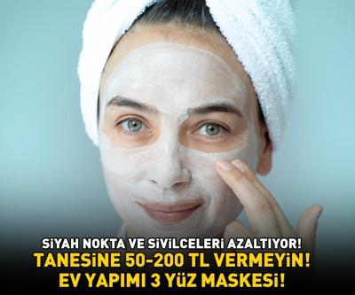 TANESİNE BOŞUNA 50-200 TL VERMEYİN Ev yapımı 3 yüz maskesi: Siyah noktaları azaltıyor, akne ve sivilceleri silip süpürüyor