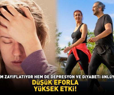 DÜŞÜK EFORLA YÜKSEK ETKİ Hem zayıflatıyor hem de depresyon ve diyabeti önlüyor Meğer yürürken yapmanız gereken tek şey...