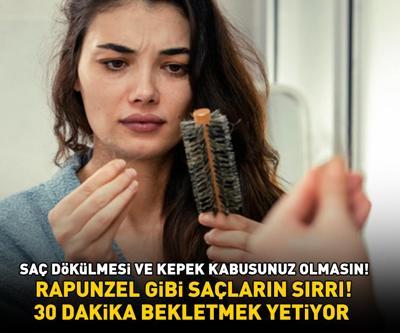 RAPUNZEL GİBİ SAÇLARIN SIRRI Saç dökülmesi ve kepek sorunu için 3 doğal yöntem 30 dakika bekletmek yetiyor